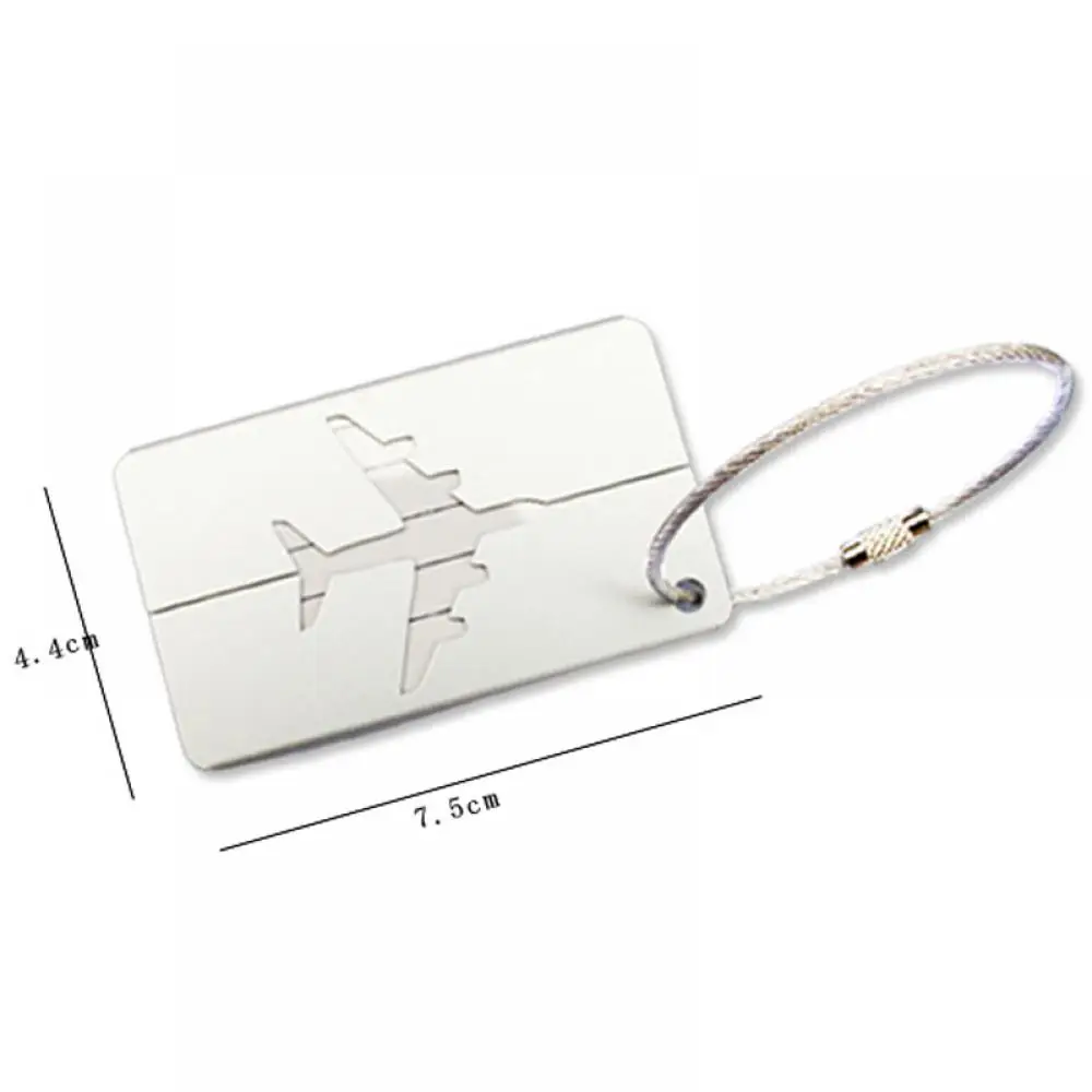 Etiqueta de equipaje de aluminio, etiqueta para maleta, nombre, dirección, ID - imagen 2