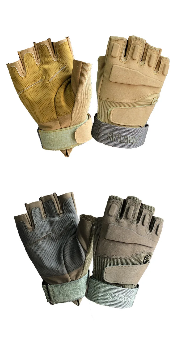 Guante Militar Táctico Medio Dedo - Vista angular