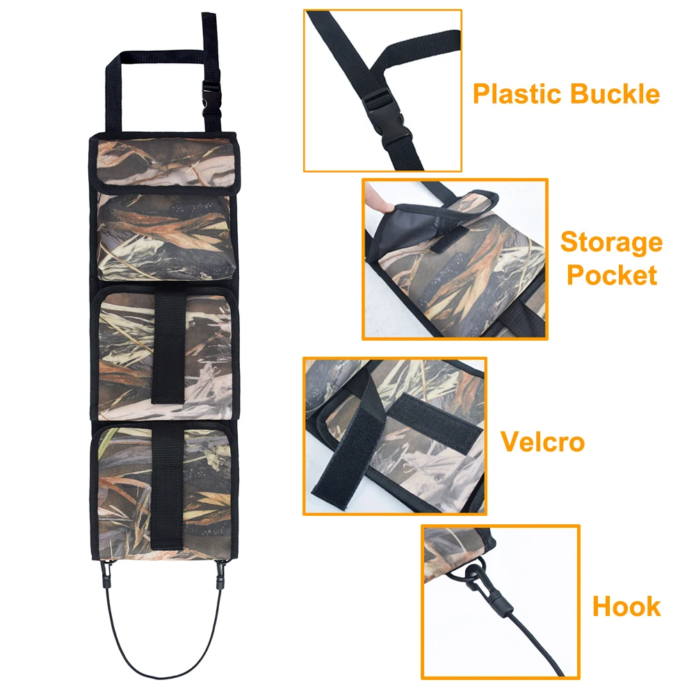 Bolsa multifuncional para asiento trasero de pistola, eslinga para caña de pescar, bolsas para asiento de coche, accesorios de caza Militar al aire libre, 2 unidades por juego - imagen 5
