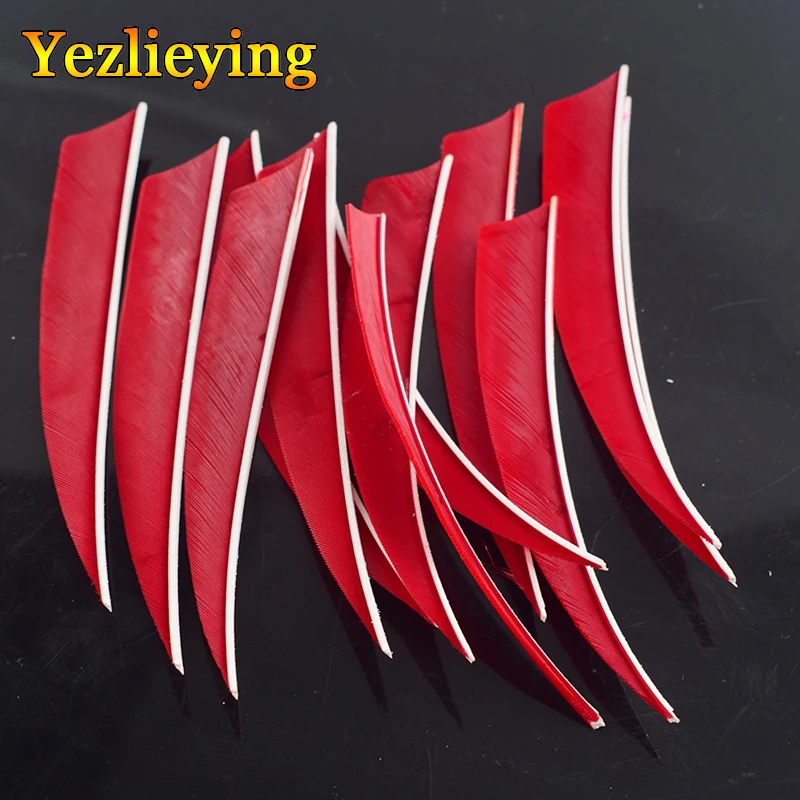 50 Uds. De alta calidad, 5 pulgadas, escudo de plumas, paletas cortadas, pluma de pavo, flechas DIY, flecha de pluma Real, plumas, paletas, arco, flecha - imagen 3