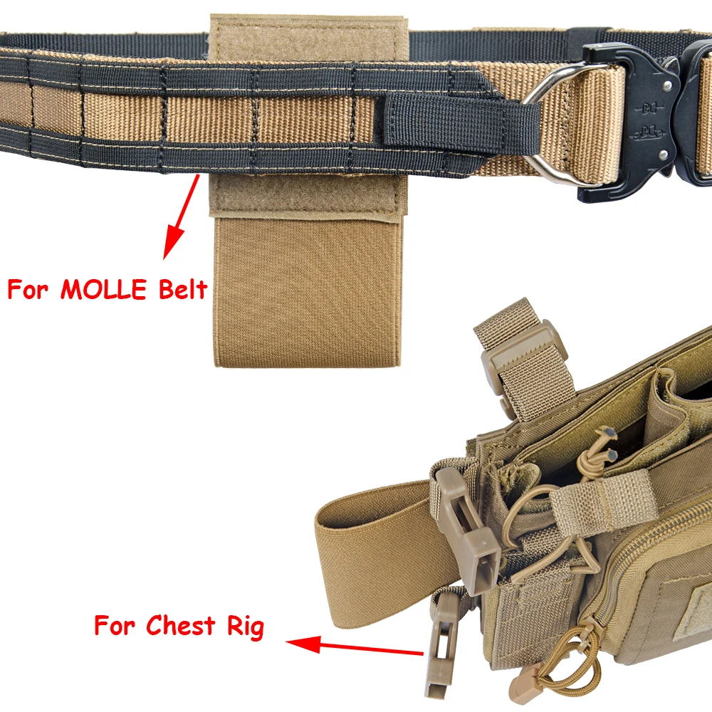 Soporte de torniquete elástico TQ, bolsa segura con gancho y bucle para cinturón de trabajo de competición, aparejo de pecho Airsoft, chaleco de caza, portador de placa - imagen 5