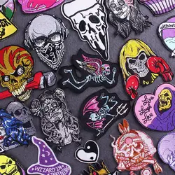 Parches bordados para ropa Punk/Gorila, Calavera zombi para planchar