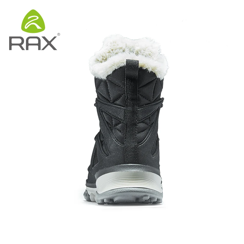 RAX zapatos de senderismo para mujer, las últimas botas de nieve, zapatillas antideslizantes, forro de felpa, Botas de senderismo de estilo clásico medio-alto para profesionales - imagen 4