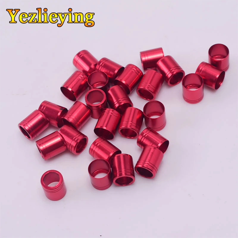 50 Uds anillo de tiro con arco anillo a prueba de explosiones flecha de tiro con arco y flecha juegos de accesorios para arco de 8,0mm anillo de flecha de eje de diámetro exterior