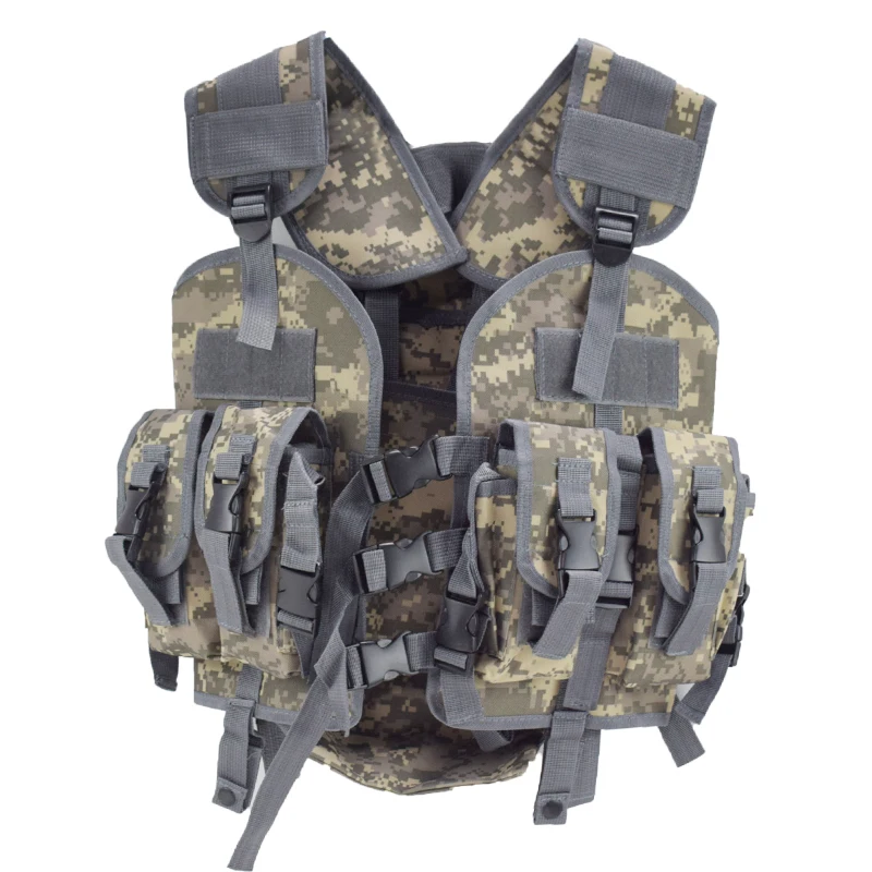 FOS-chaleco táctico de caza, chaleco militar con bolsillos para el vientre, armadura corporal de combate, entrenamiento de caza, protector del ejército, chaleco Molle CS al aire libre - imagen 5