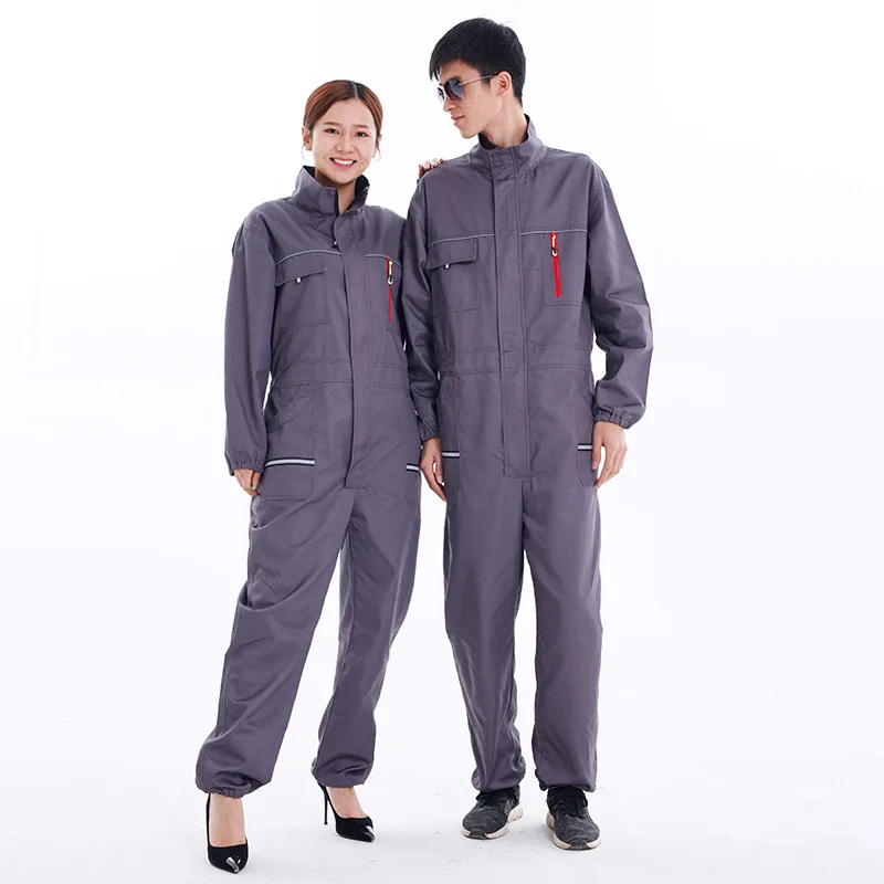 Ropa de trabajo para hombre, mono de trabajador de manga larga transpirable de primavera, monos duraderos para trabajadores de fábrica, uniformes de reparación de automóviles - imagen 3