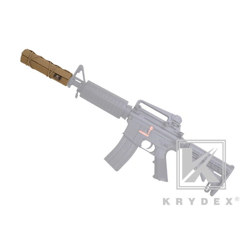 KRYDEX-funda protectora de silenciador táctico, accesorio de protección de tiro, accesorio de nailon para Surefire FA762K, 22CM - imagen 2