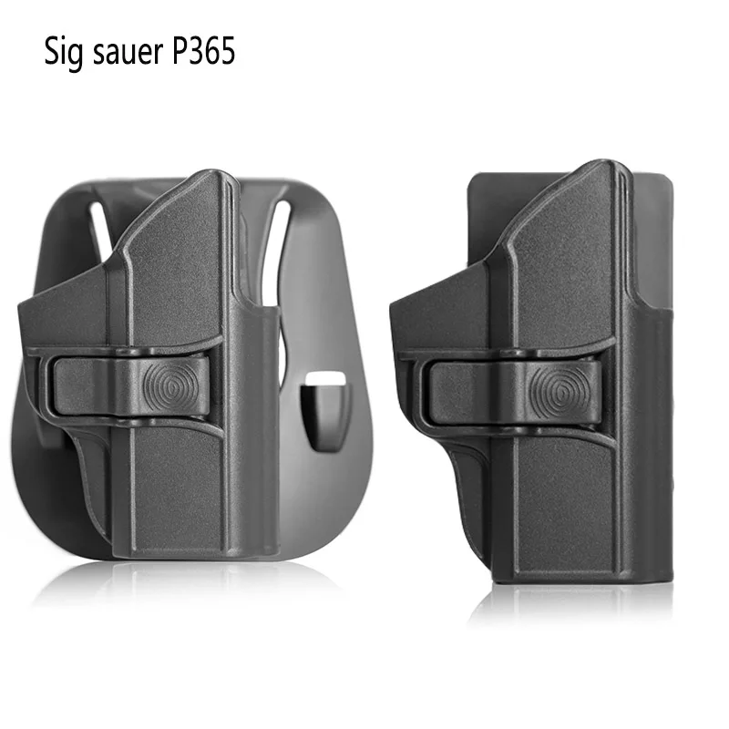 Funda táctica para pistola de mano derecha para P365, funda para pistola, paleta de cintura, Clip de cinturón de liberación rápida, dos métodos de transporte - imagen 2