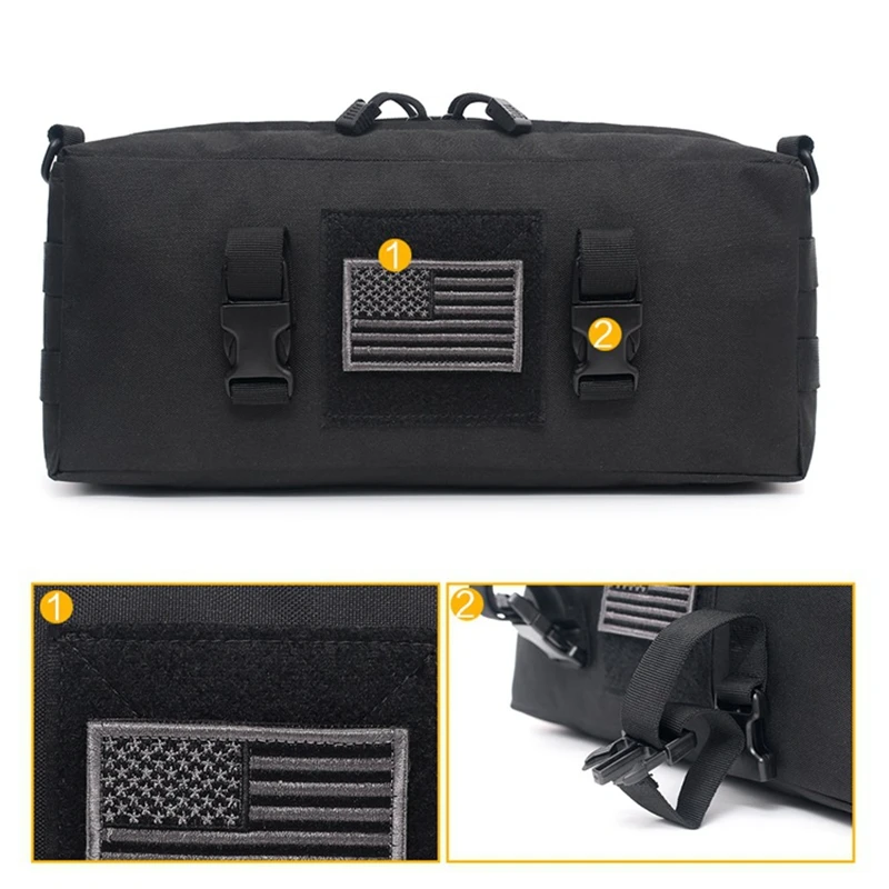 Bolsa táctica Molle de nailon para pistola, funda militar para Rifle, Airsoft, caza, pesca, Rifle de tiro, mochila con correa para el hombro, 36cm - imagen 4