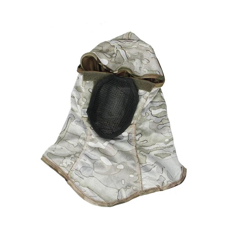 Cubierta de cabeza de camuflaje táctico TMC3267 CS, pasamontañas de malla metálica, máscara facial completa, protector solar a prueba de polvo, pañuelo de cabeza envuelto completo, envío gratis - imagen 5