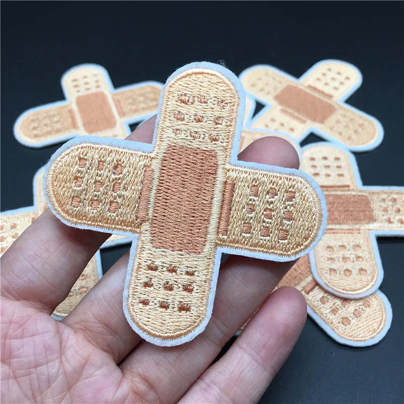 Parche para ropa de tirita, insignia bordada para planchar, apliques de rayas de dibujos animados bonitos Diy para ropa, parche adhesivo para ropa - imagen 4