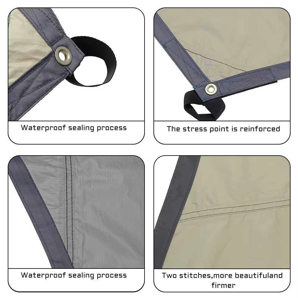 Toldo octagonal grande de 5,1x5,1 m para exteriores, LONA DE VELA PARA sombra resistente al agua, refugio solar, tienda de campaña, parasol para jardín, Playa y turismo - imagen 5