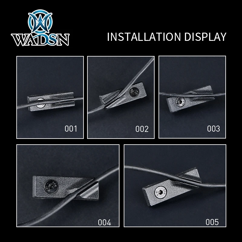 WADSN interruptor remoto de presión de guía de Cable, sistema Mlok Keymod, linterna láser, gestión de cables, accesorios de armas de metal airsoft - imagen 2