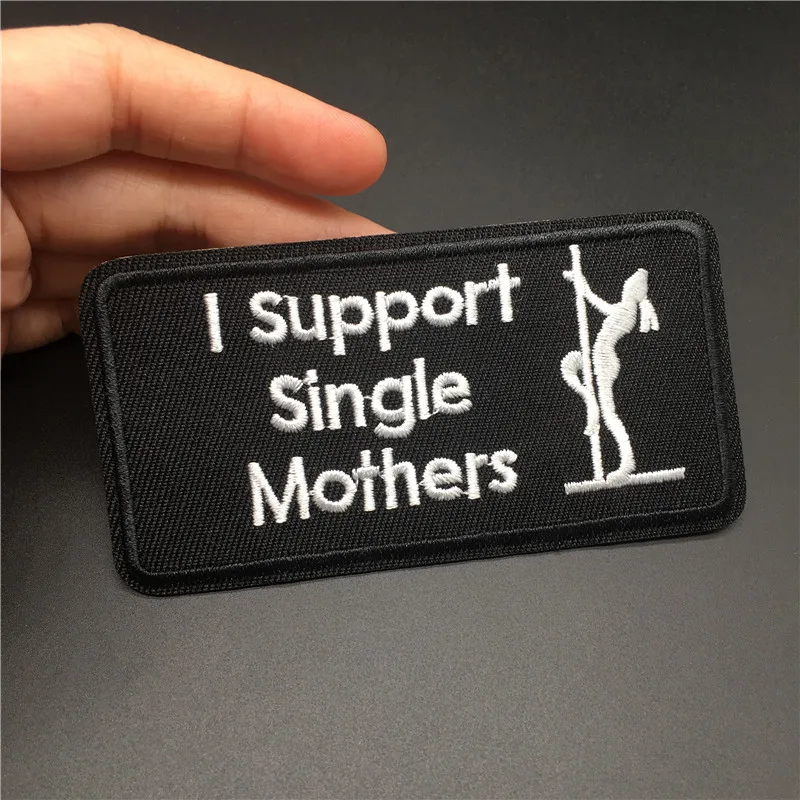 Soporte para madres solteras tamaño: 10x5,3 cm, bordado para ropa a rayas, insignia, decoración de costura, apliques DIY - imagen 2