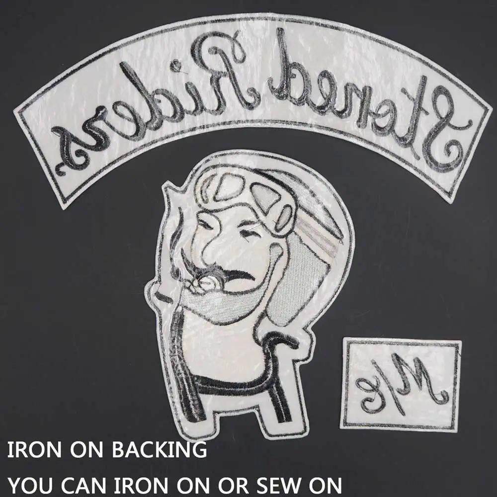 Parche de motorista de motocicleta, insignia bordada grande para ropa, sombrero, bolsas, Santa Maria, Cal MC - imagen 4