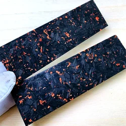 Fibra de carbono negro mármol para mango cuchillo artesanal alta gama