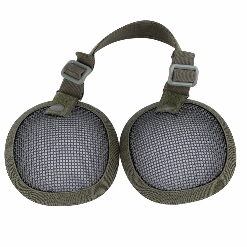 Mascarilla táctica de seguridad para deportes al aire libre, Máscara protectora de red de acero para las orejas, Airsoft, BB, Paintball, tiro - imagen 4