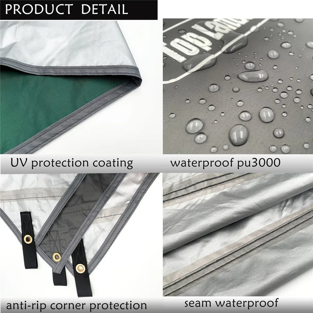 Tienda de campaña ultraligera, lona impermeable, hamaca grande, refugio de sol con mosca de lluvia, toldo portátil, sombra de playa con cuerdas de clavija - imagen 4