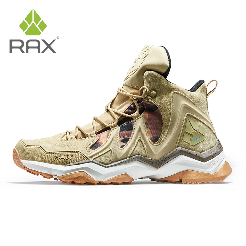 RAX, zapatos de senderismo para hombre, zapatillas impermeables de invierno para exteriores, botas de Trekking de piel de vaca para hombre, botas tácticas de montaña, zapatillas de caza para mujer - imagen 3