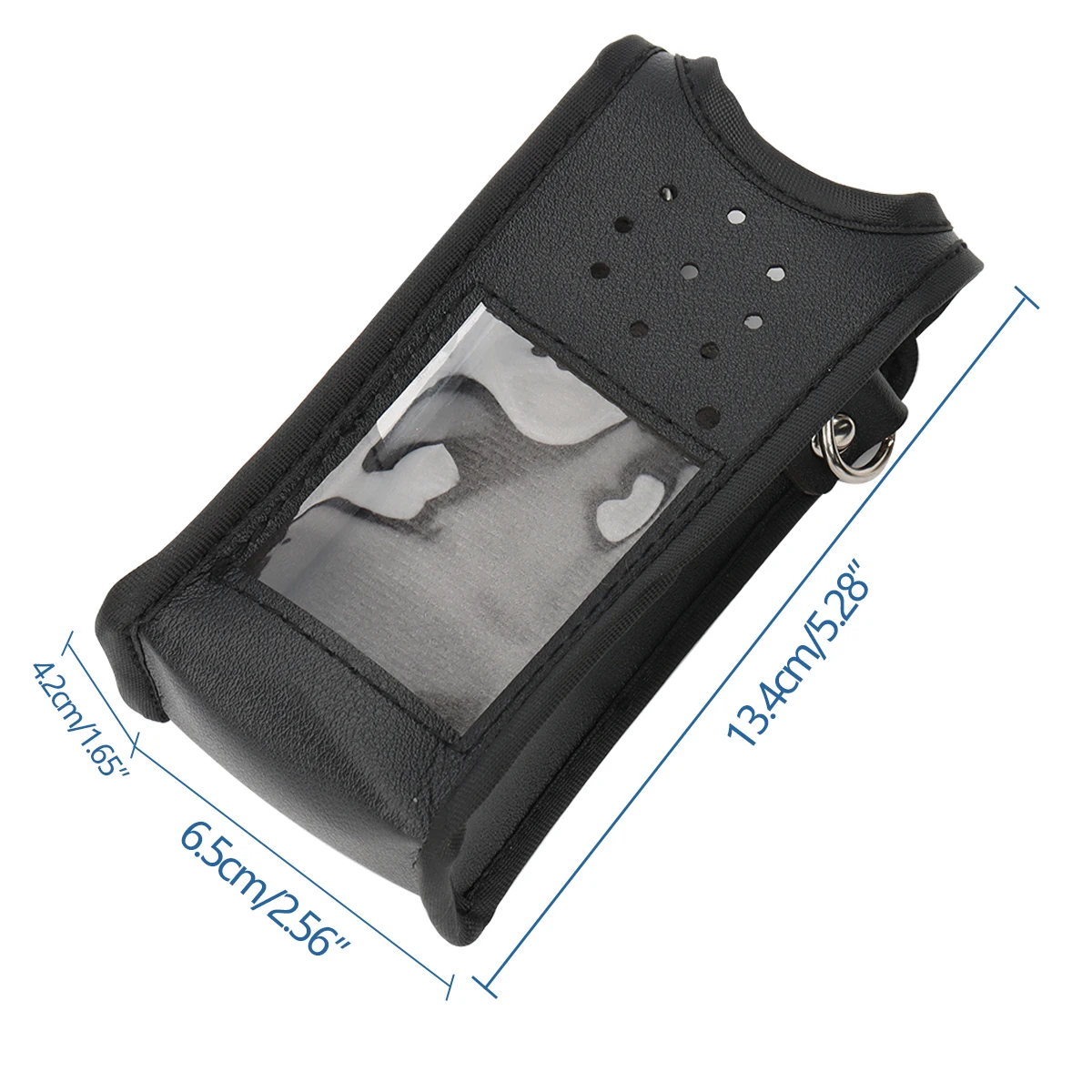 ABBREE-funda blanda para Walkie Talkie portátil BaoFeng UV-9R UV-9R Plus UV-9R Pro Series Ham Radio bidireccional soporte de cuero suave - imagen 4