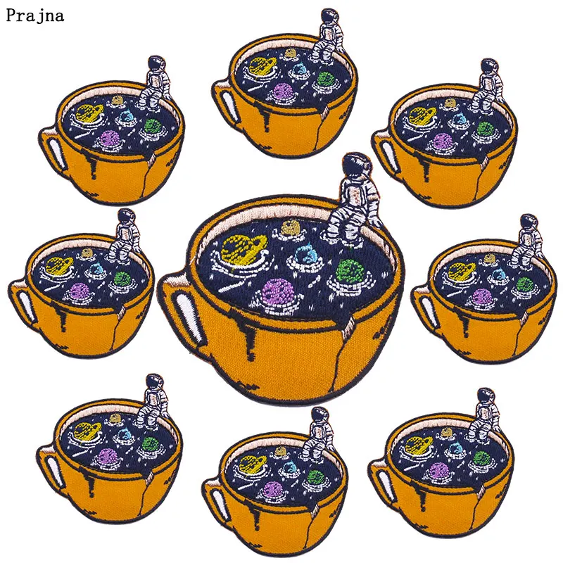 Prajna-Parches bordados para planchar en la ropa, 10 piezas, venta al por mayor, Van Gogh Waves - imagen 5