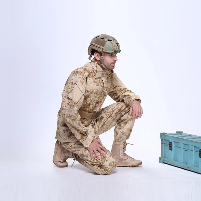 Traje del Ejército de EE. UU. Para hombre, uniforme militar de camuflaje Multicam, chaqueta de caza y pantalones, ropa de combate táctico Azul Marino - imagen 5