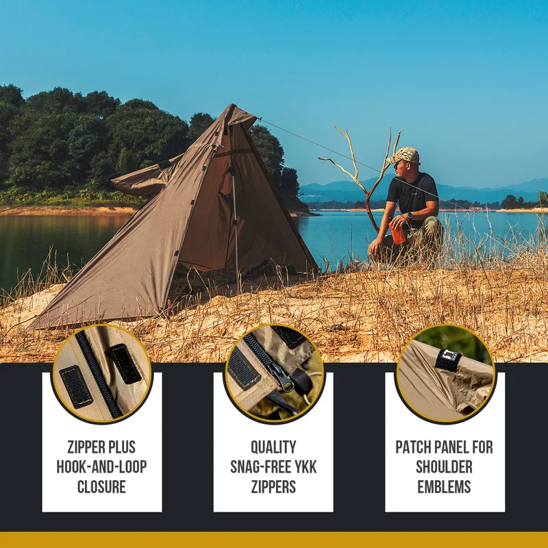 Onetigris impermeable multiusos, tienda de campaña configurable para exteriores, Poncho, refugio, 1500mm, impermeable, tienda individual para senderismo en 3 estaciones - imagen 4