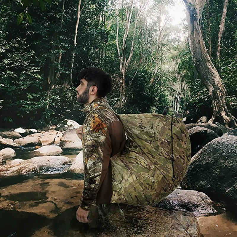 Bolsas de señuelo de malla, bolsas de caza de camuflaje, bolsa de señuelo de pato para Ganso, pavo, aves acuáticas, equipo de caza Drake, correas de hombro ajustables