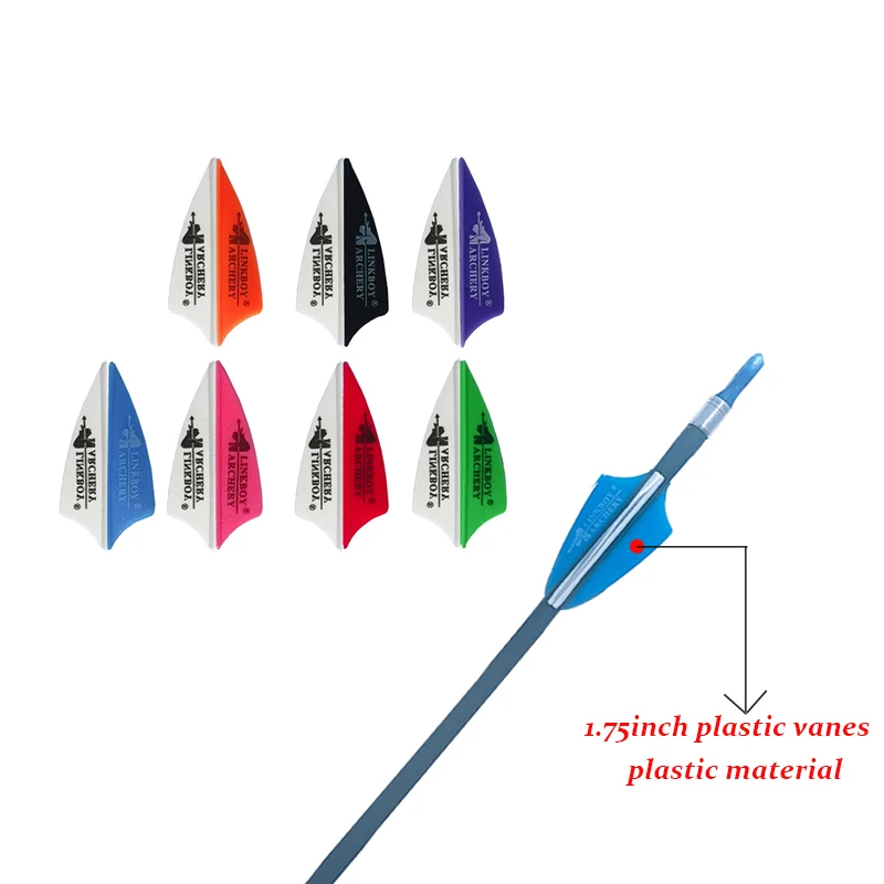 Linkboy-varillas de flecha de Tiro con Arco recurvo, accesorios de plástico para tiro con arco, caza, 1,75 pulgadas, 12 unidades por lote - imagen 2