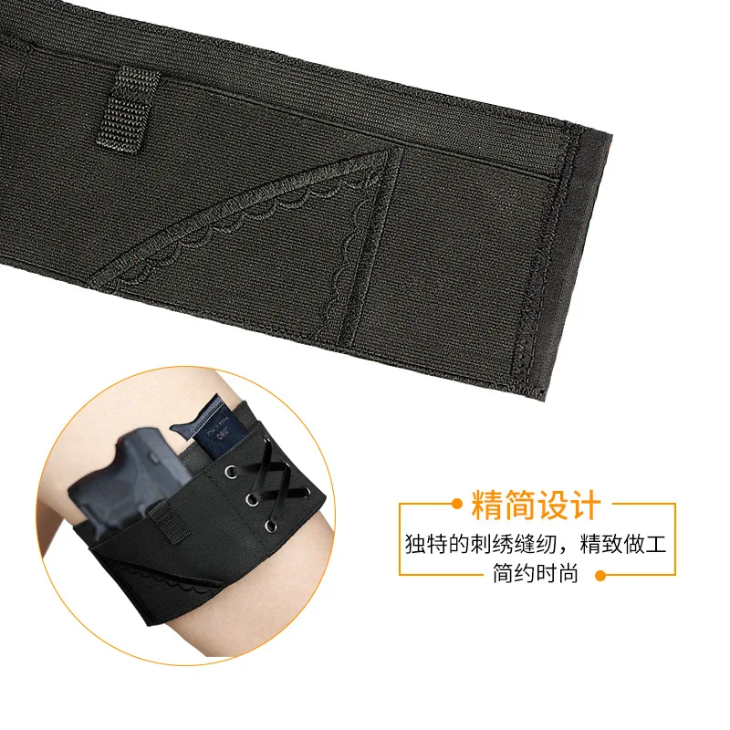 Taza de pierna bordada para mujer, cubierta de pierna táctica antideslizante oculta, taza pequeña - imagen 4