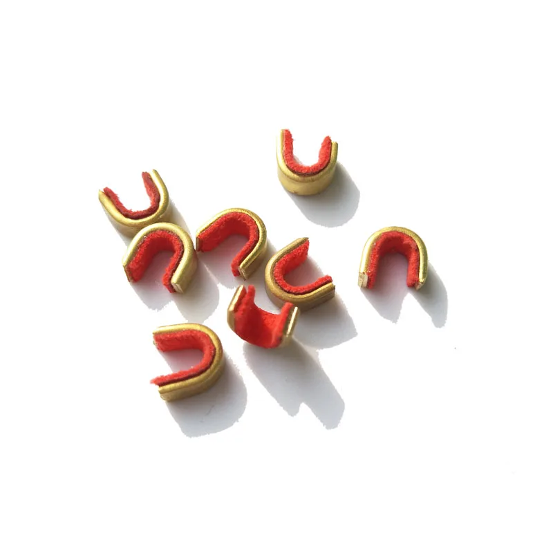 20/50/100 Uds Clips de hebilla de tiro con arco Clips de cobre puntas de flechas de caza Clips de posición de cuerda de arco - imagen 3