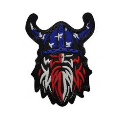 Parche bordado reflectante Vikingo GOD WE TRUST tela Lobo mochila ropa
