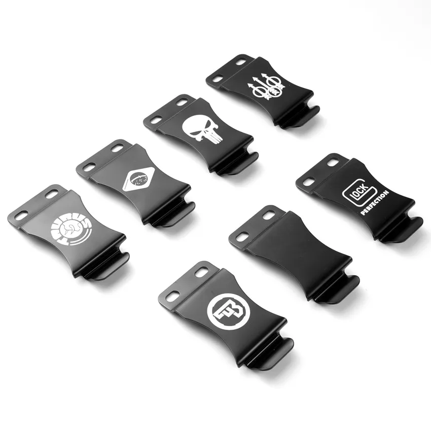 Pinza de ala de solapa con Clip de Metal para IWB Glock Beretta Taurus CZ Punisher Kydex, funda de fibra de carbono, cinturones de pistola de 1,5 ", transporte oculto - imagen 5