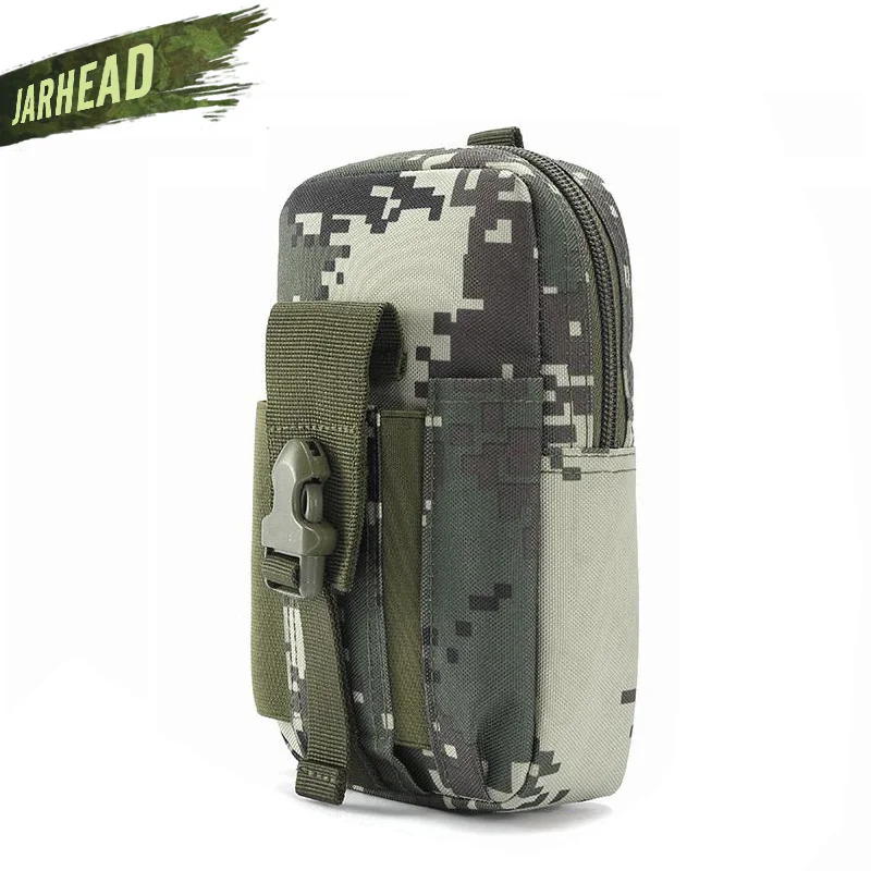 Bolsillo táctico de camuflaje para la cintura, bolsa multifunción impermeable para deportes al aire libre, correr, bolsillos deportivos para móviles - imagen 2