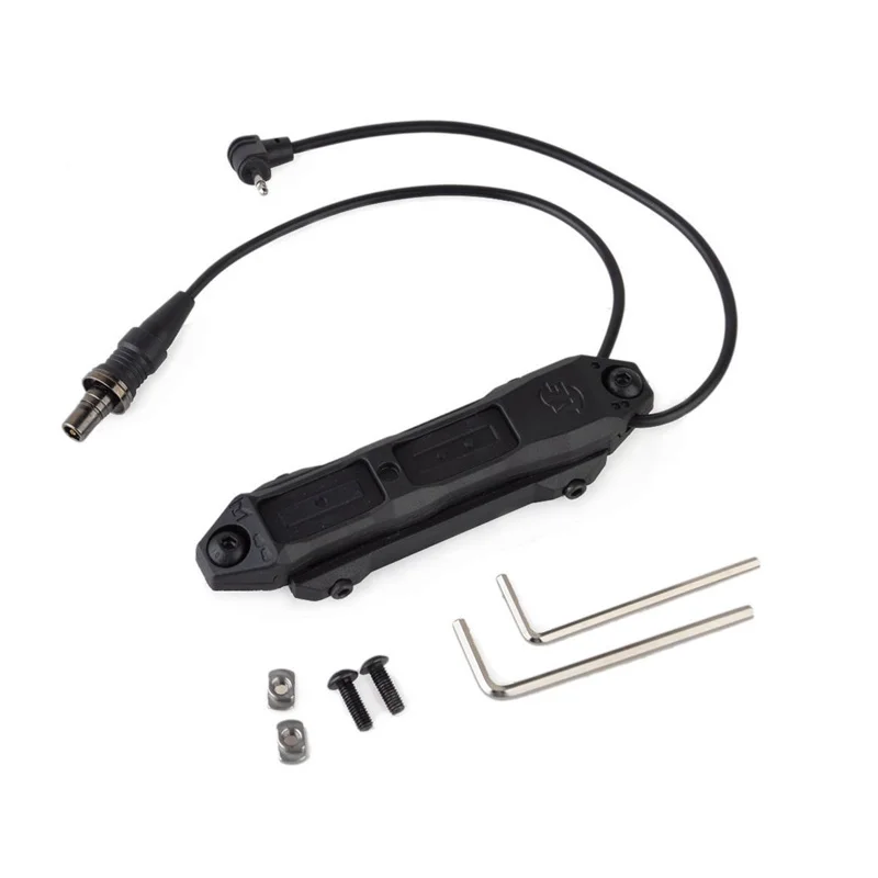 Botón de doble interruptor de presión aumentada táctica para láser PEQ15 DBAL-A2, M300, M600, luz de arma, compatible con Keymod m-lok, Riel de 20mm - imagen 4