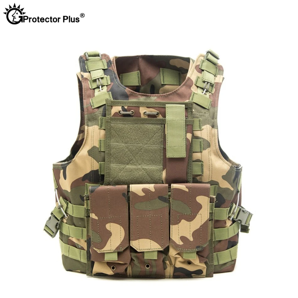 Chaleco táctico anfibio de batalla Molle, chaleco de supervivencia de campo, portador de placa, chalecos de protección de caza, Camuflaje - imagen 3