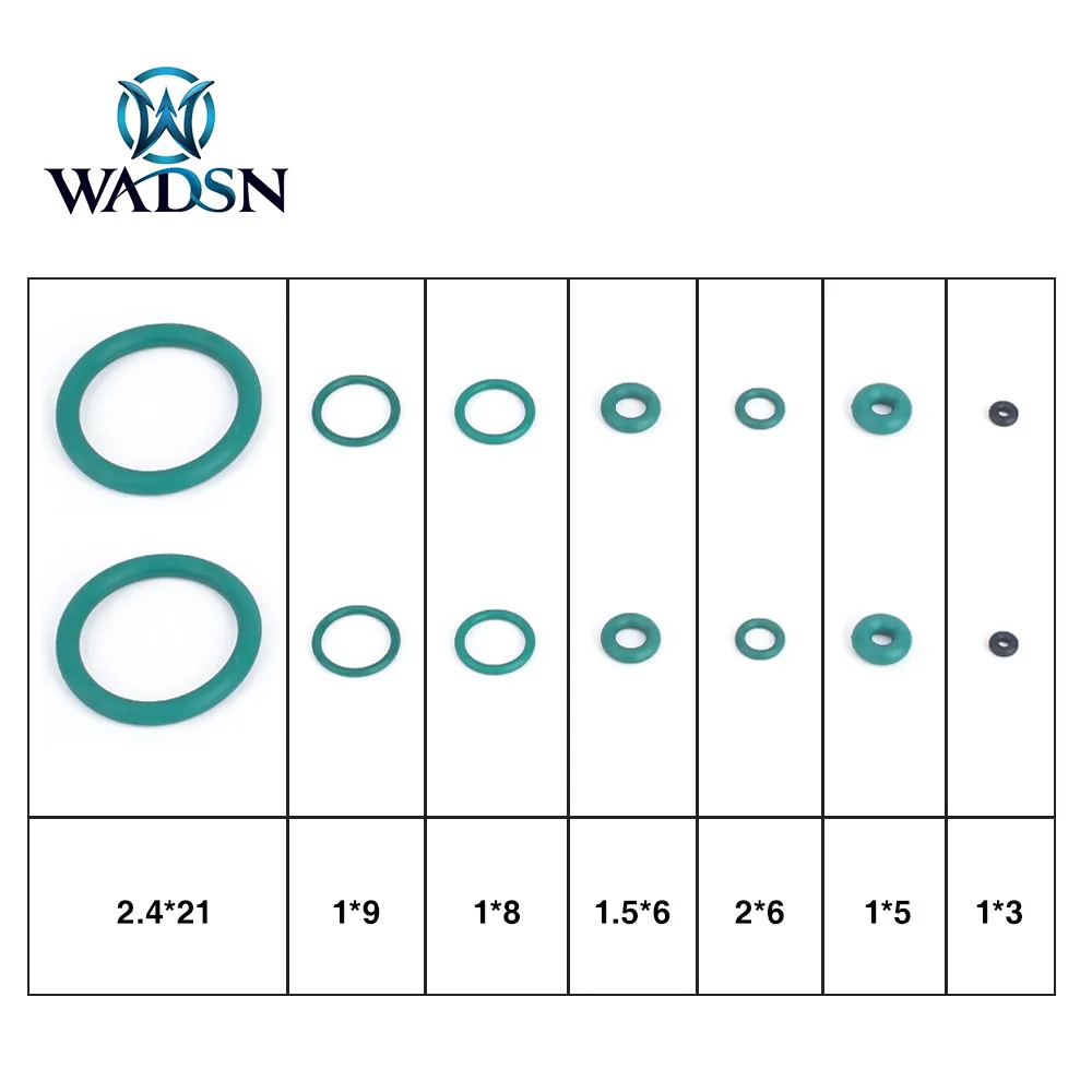 Wadsn-Juego de juntas tóricas de goma flúor para revistas, junta de sellado de silicona plana verde para GBB Kublai P1, Accessory-10pcs de caza - imagen 4