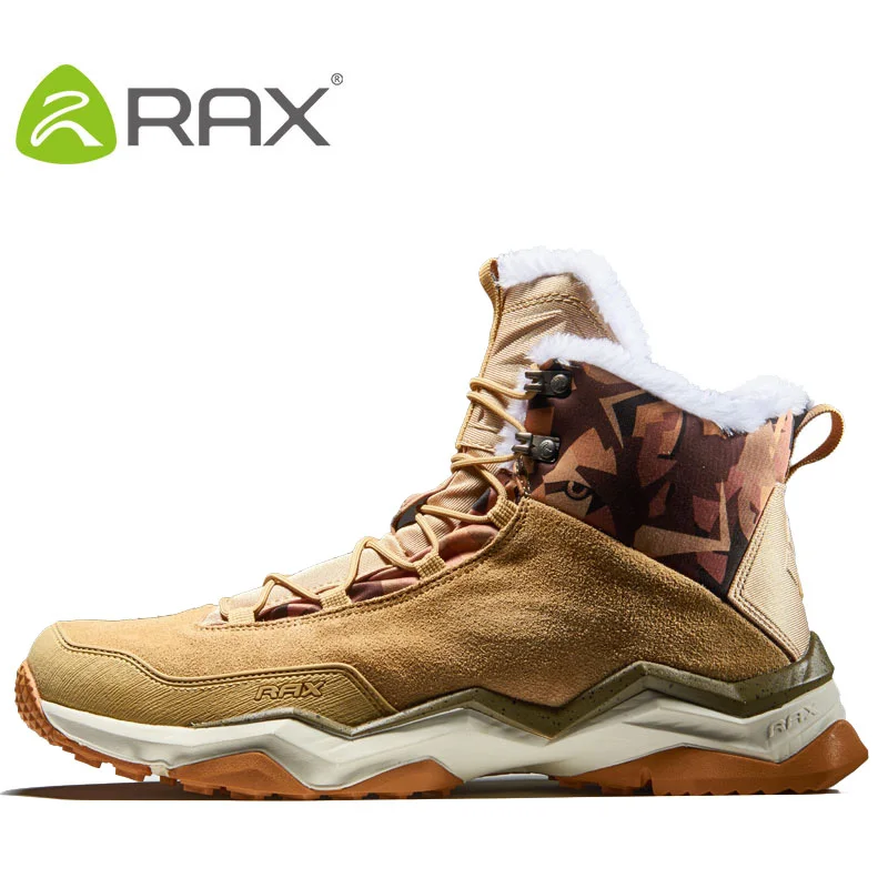 RAX-zapatos de senderismo de invierno para hombre y mujer, zapatillas de deporte para exteriores, botas de nieve de felpa, botas de nieve para montaña, turismo al aire libre, calzado de viaje para correr - imagen 2