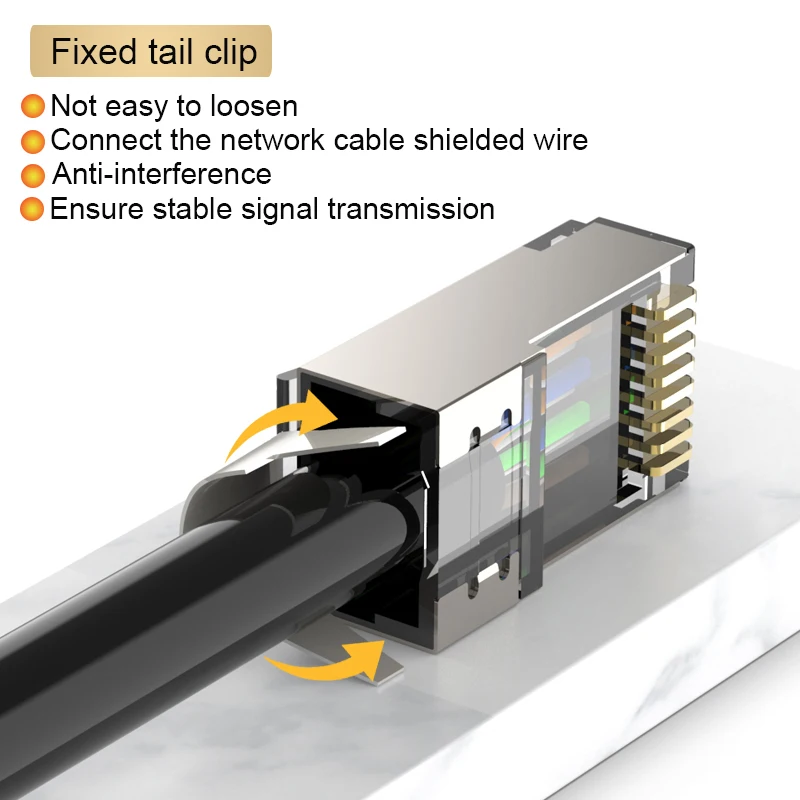 Conector xintylink CAT7 rj45 conector de cable ethernet rj rg45 CAT8 8P8C FTP stp blindado red cat6a sftp lan 10/50/100 Uds - imagen 3