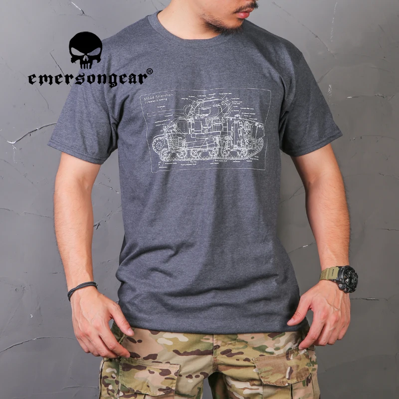 EMERSONGEAR-Camiseta informal de moda táctica para hombre, Camiseta deportiva para el hogar y al aire libre, camiseta cultural para ir al trabajo diario, pesca y correr - imagen 2