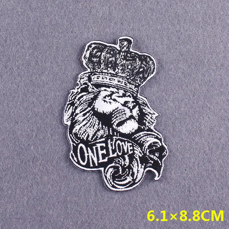 Parche de oso para planchar en el gimnasio, parche bordado de orangután para fumar en la ropa, decoración de rayas de ropa Punk DIY - imagen 5