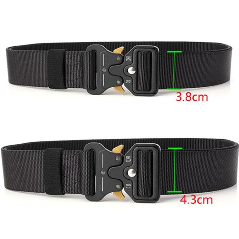 Cinturón táctico militar de nailon, cinturón de trabajo con hebilla de liberación rápida resistente para ciclismo y Camping - imagen 4
