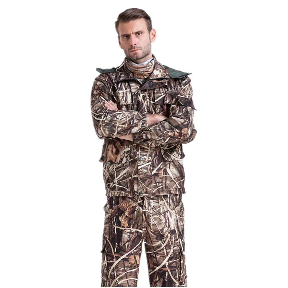 Primavera otoño deportes al aire libre tamaño grande ropa de camuflaje viento impermeable caña camuflaje biónico caza pesca traje para hombres - imagen 3