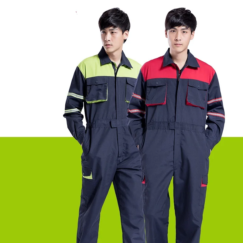 Uniformes de taller de fábrica Servicio de reparadores Ropa de trabajo Mangas largas Ropa de ingeniería siamesa Monos de maquinaria laboral - imagen 4