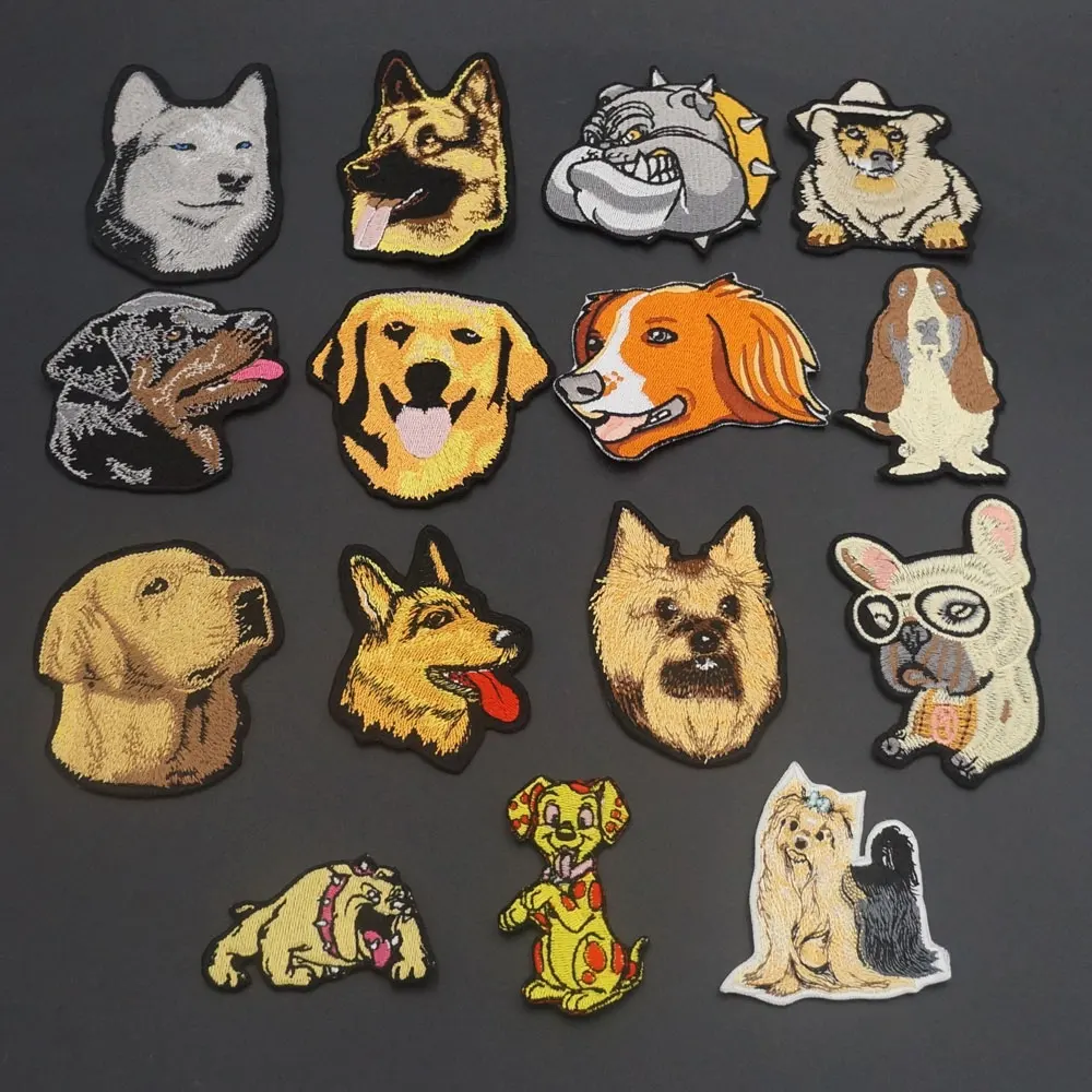 Parches traseros con plancha bordados de animales y perros bonitos para ropa de niños, insignias de mascotas, pegatinas, apliques de ropa - imagen 3