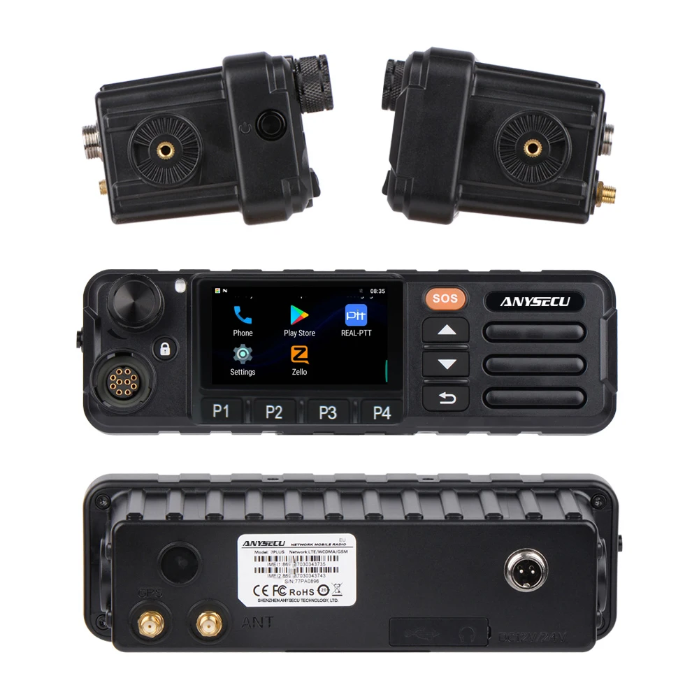 Anysec- walkie-talkie de banda móvil 4G W7 Plus, Radio de red PTT, ZELLO PTT REAL, Android - imagen 4
