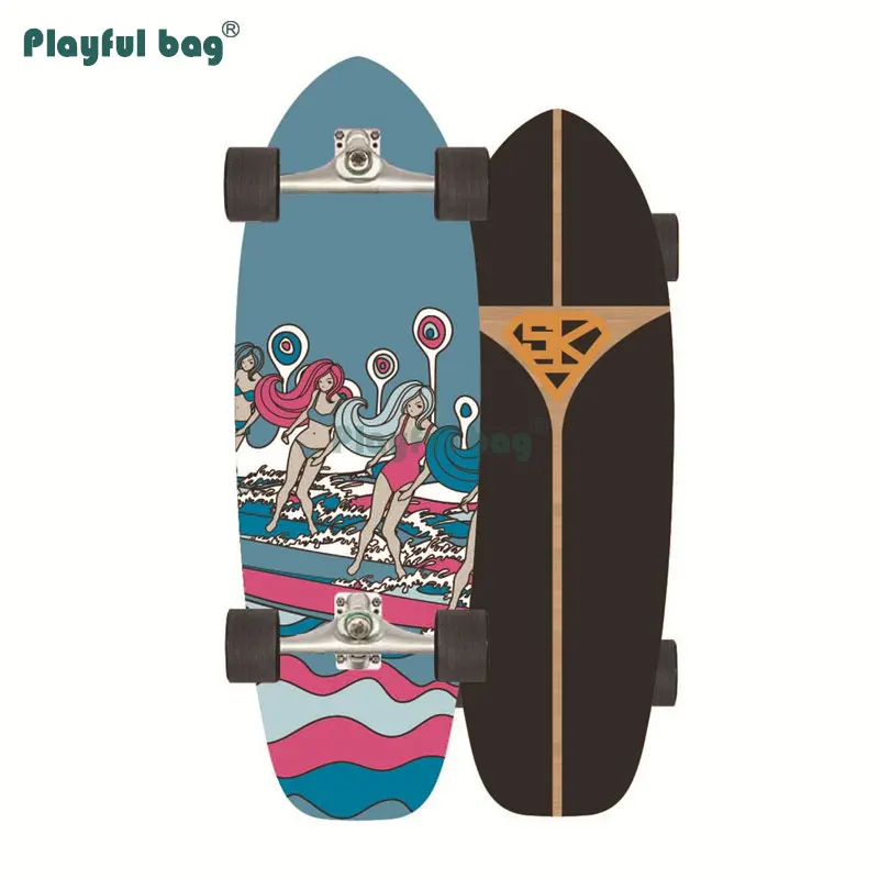 Skateboard CX4 de madera de arce duradera para adultos, bolsa Playful de 75CM para surfear, bombeo de calle, tabla de Skate, AMA35 - imagen 5