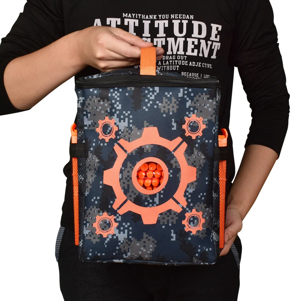 Bolsa de práctica de tiro con patrón de objetivo de tela Oxford, bolsa de balas suaves para piezas de camuflaje Nerf para pistola de juguete Nerf, bolsa de objetivo de juego - imagen 3