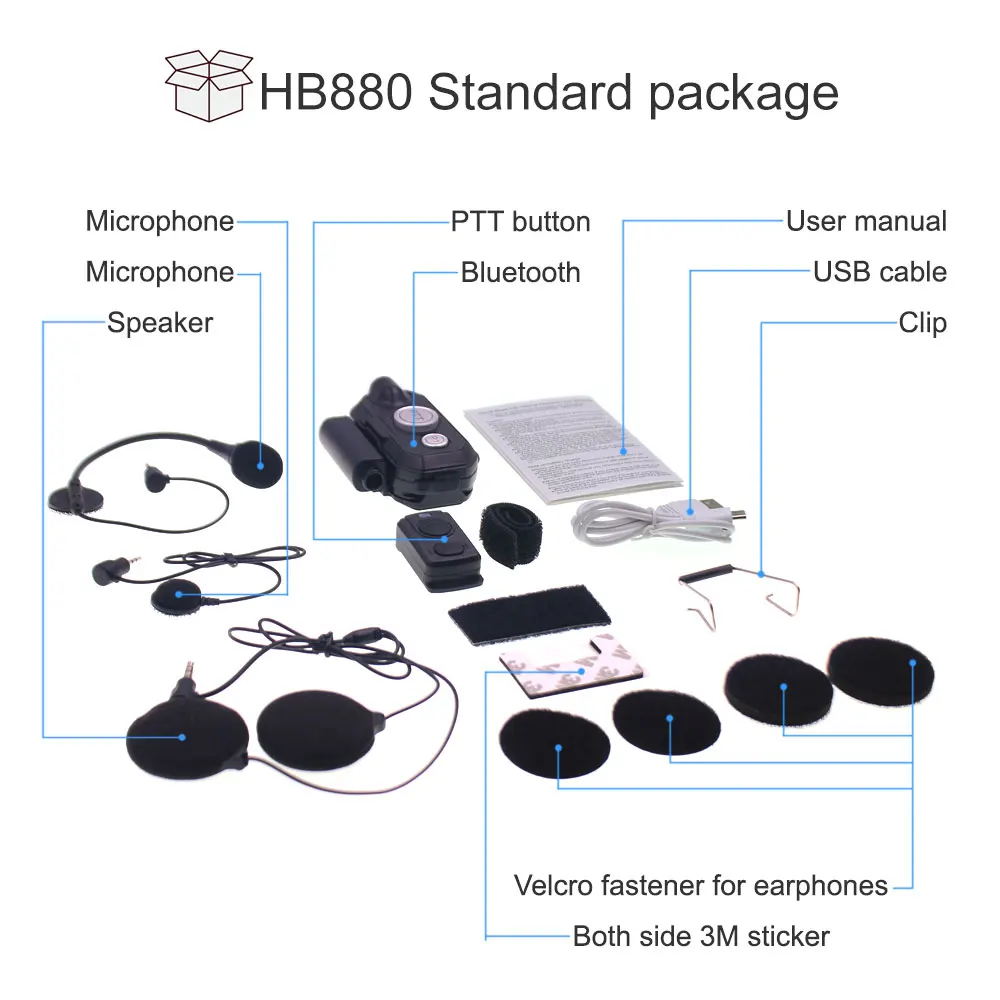 Walkie Talkie manos libres BT PTT casco auriculares inalámbricos para locomotora de motocicleta - imagen 5