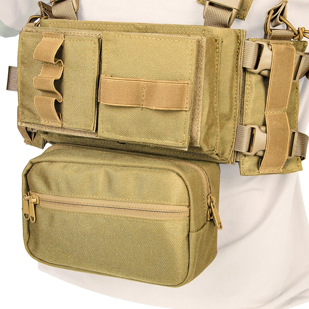 Tactifans-chaleco táctico para el pecho MK3, con bolsa de caída, arnés en H, MOLLE, M4, AK, revistas, inserto de nailon, accesorios de caza para Airsoft - imagen 5